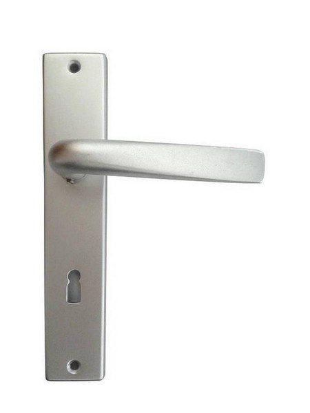 Kování interiérové FLAT klika/klika 72 mm klíč stříbrný elox F1 - Kliky, okenní a dveřní kování, panty Kování dveřní Kování dveřní mezip. hliník, bez PÚ